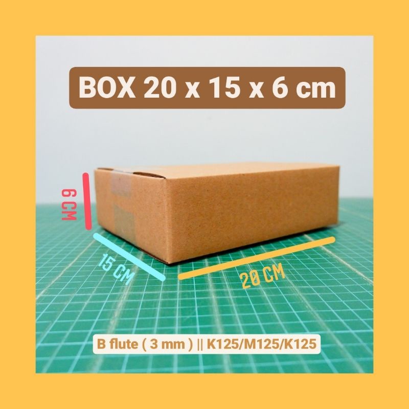 Plain Cardboard Cardboard Cardboard box uk. 20x15x6 cm, single wall