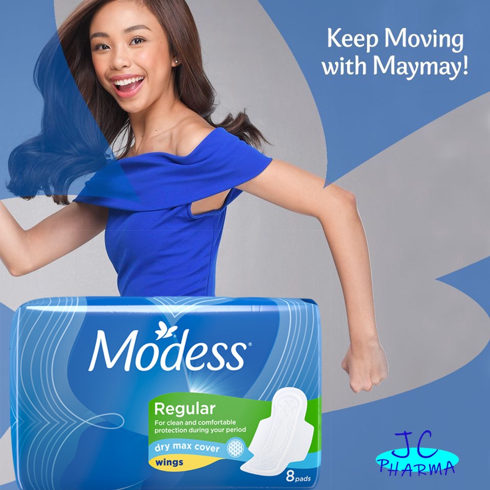 Authentic MODESS Regular Sanitary Napkin with Wings ( 8 pads ) Shopee
