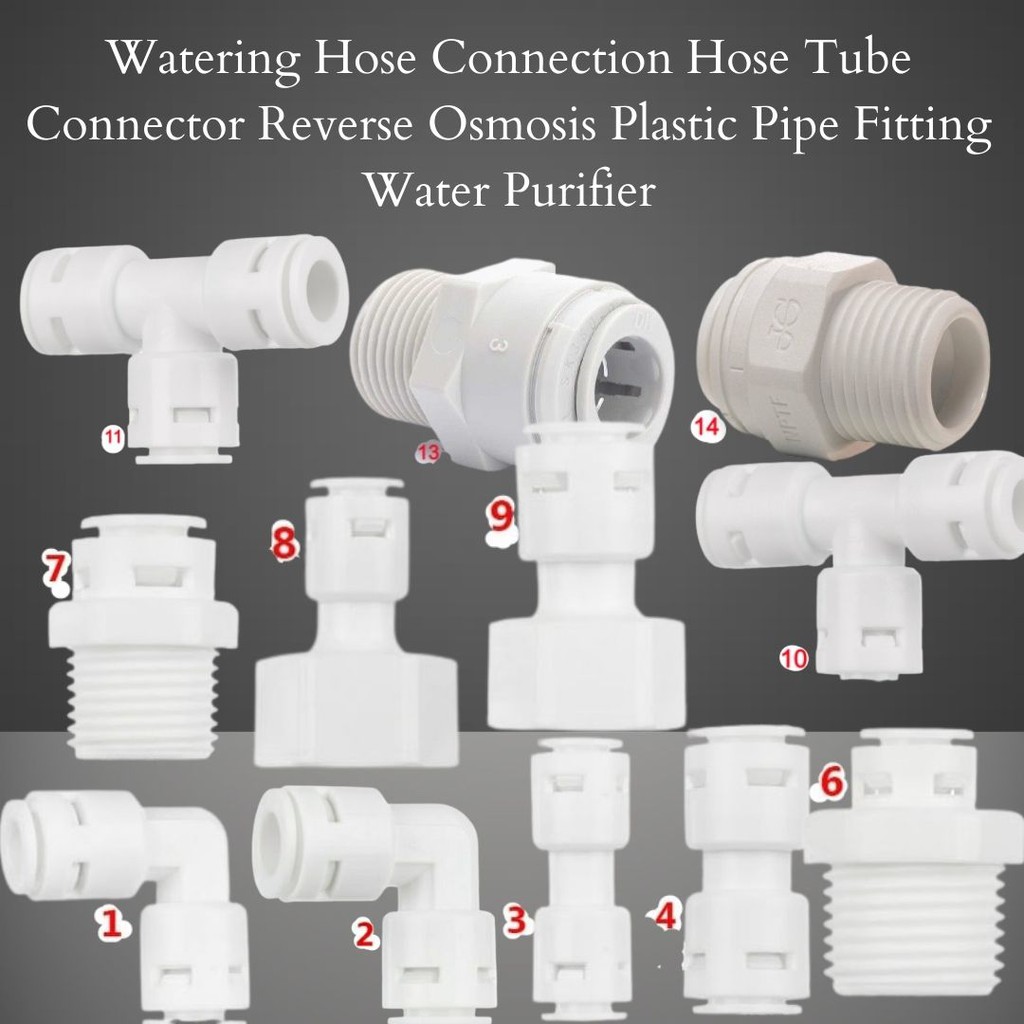 Watering Hose Connection Hose Tube Connector Reverse Osmosis Plastic ...