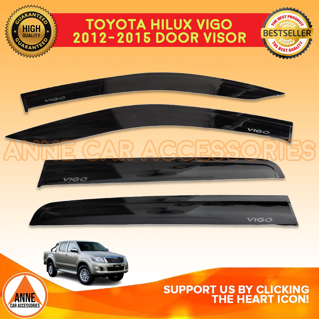 Window Rain Visor for Toyota Hilux Vigo 2012 2013 2014 2015 Model ...