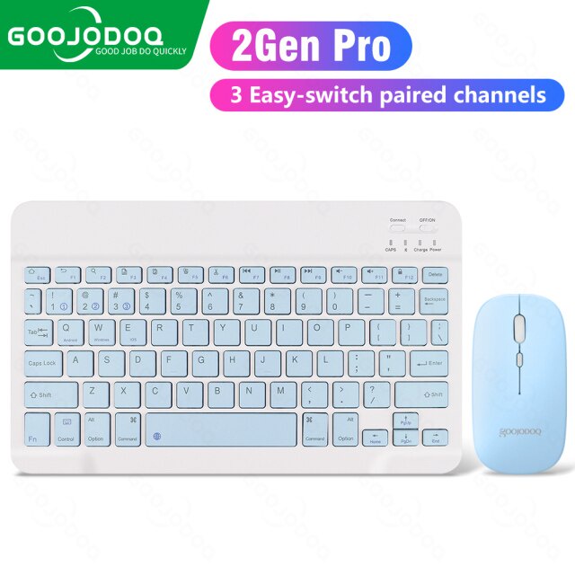 Goojodoq Wireless Bluetooth Keyboard And Mouse Set For Android Phone Laptop Tablet Small Mini 4387