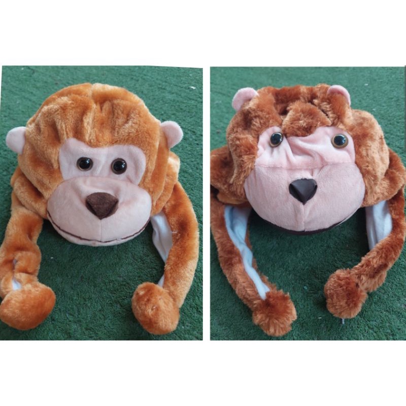 shop : ANIMAL Jungle Safari Monkey Plushed Hat Costume Toy | Shopee ...
