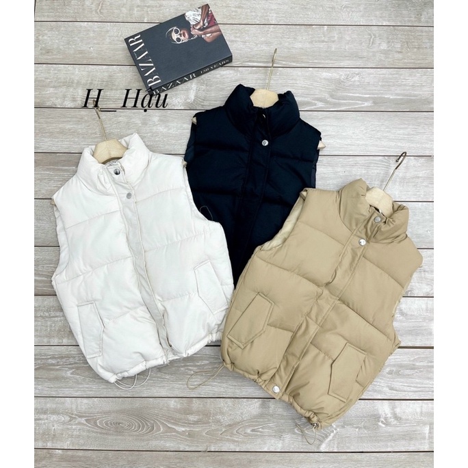 Young and dynamic puffer vest with hem shape, very easy to mix and ...