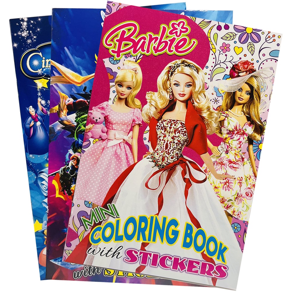 Square Stationery Mini Coloring Book With Stickers 1pc Shopee Philippines