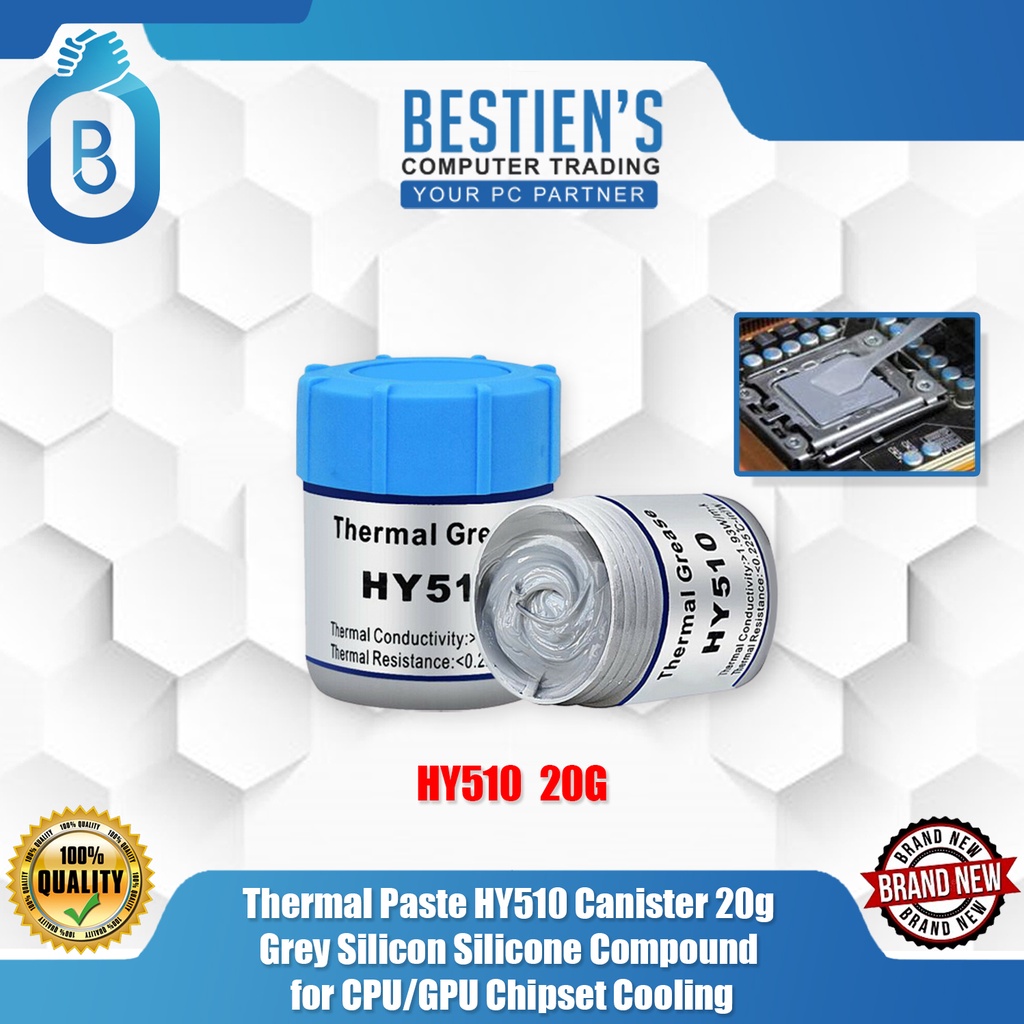Thermal Paste HY510 Canister 20g, Grey Silicon Silicone Compound, for