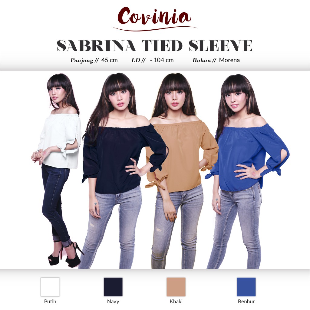 Crg162172 - Sabrina Tied Sleeve Baju Sabrina Tied Top Blouse Sabrina ...