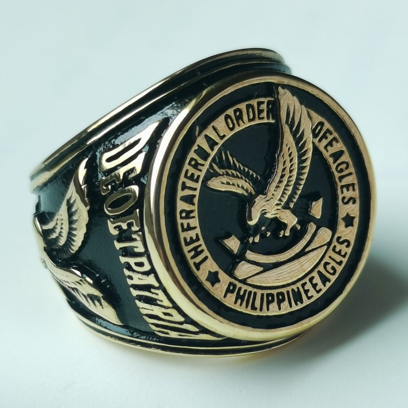 NEW 2025 Mens Pure Stainess Steel Fraternal Order of Eagles Ring Best ...