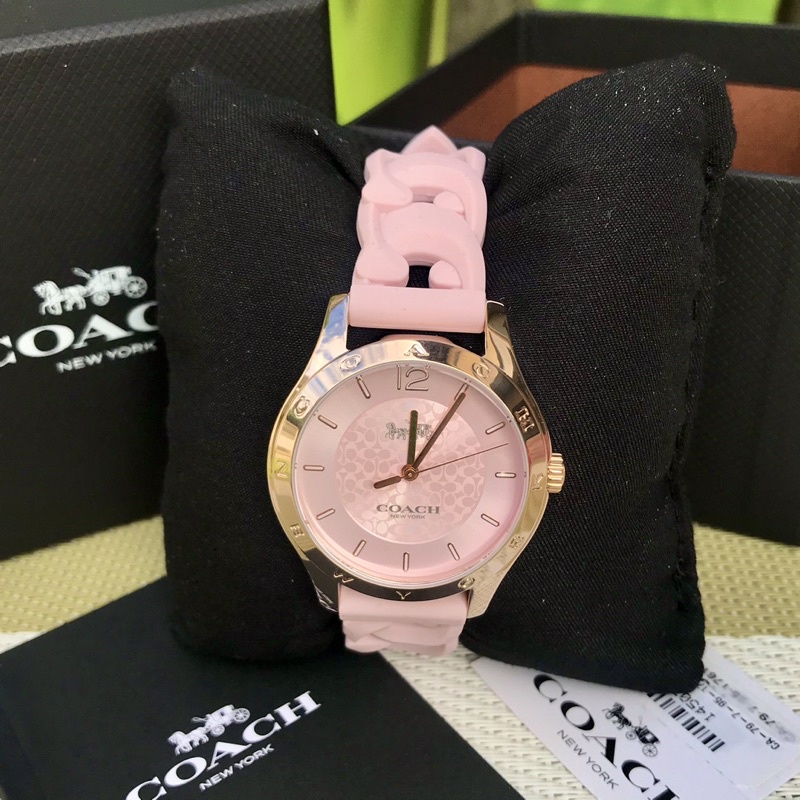 Coach watch silicone band sale