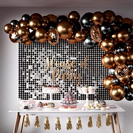 Agar.shop Square Circle Shimmer Sequin 30*30 CM Wall Panel Backdrop ...