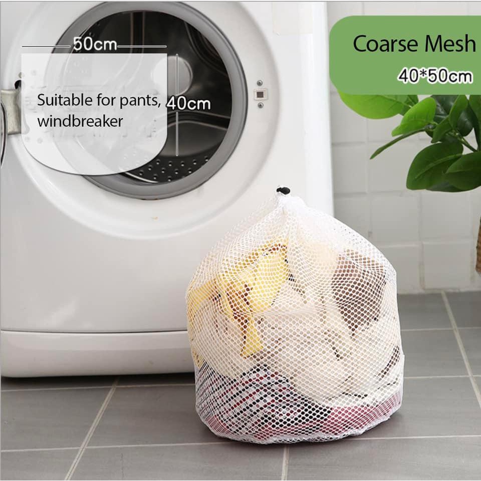 4 Size Large Fine Mesh Laundry Bag Washing Net Mesh with Lockable Drawstring Clothes