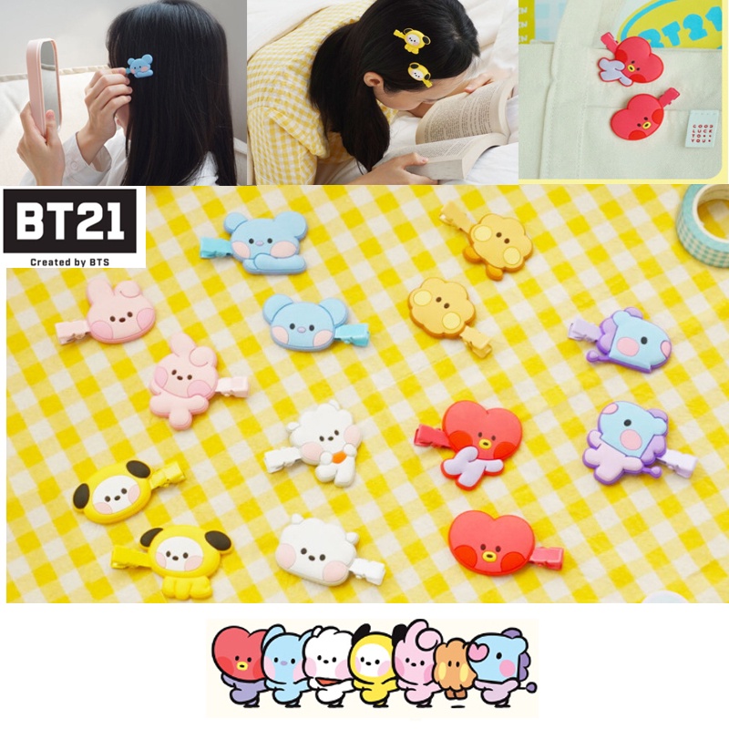 BT21 Official Minini Hair Clip Hair Pins Head Band(1Pack 2ea Hair Clip ...