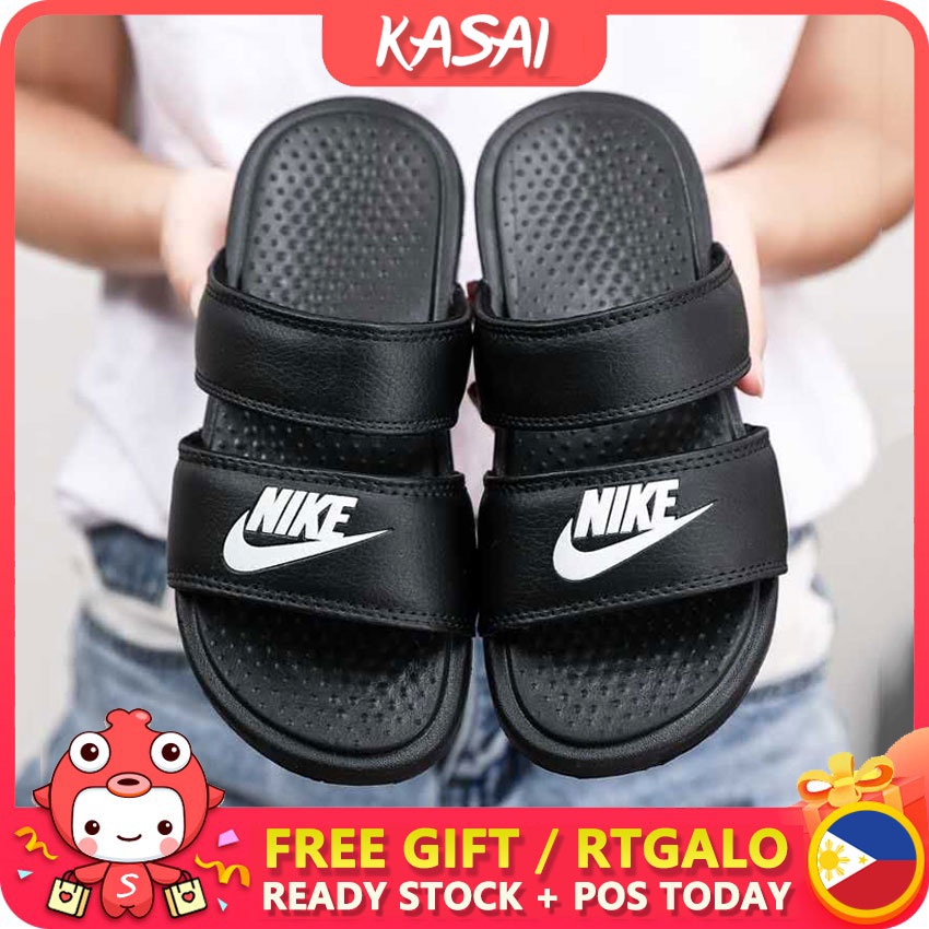 Nike sandals cheap with two straps