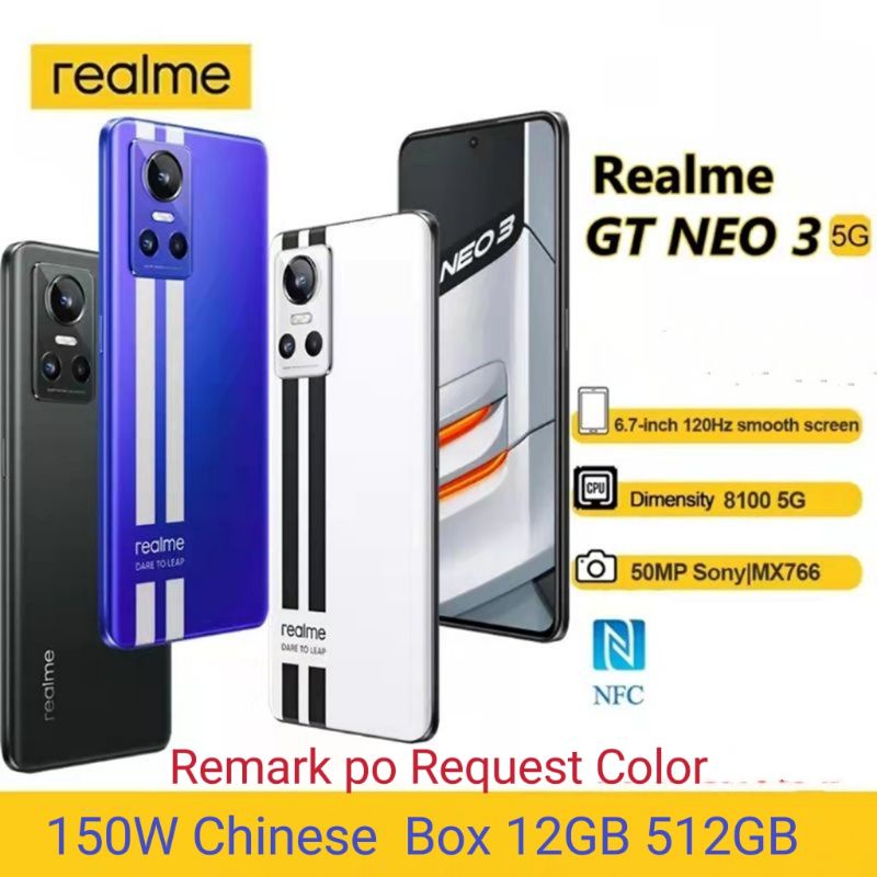 Realme GT Neo3 80W / Neo 3 150W 5G Smartphone No COD | Shopee