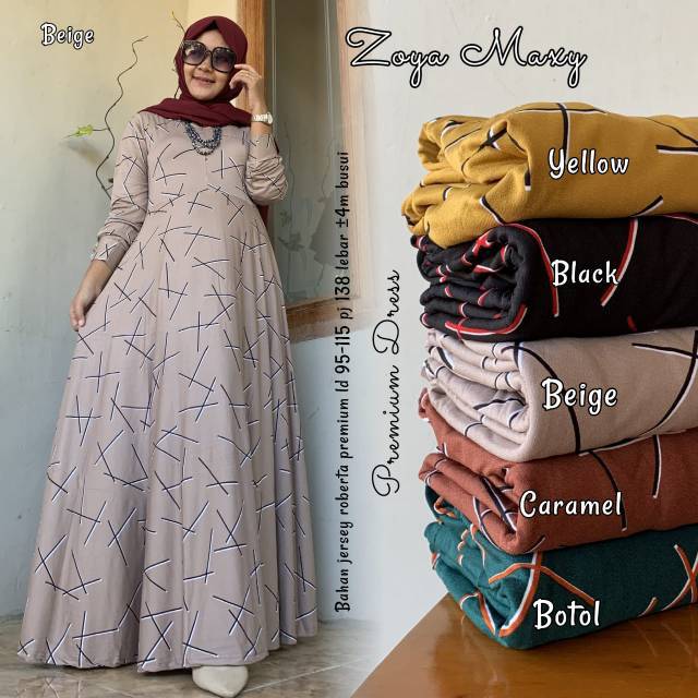Zoya Maxy (Premium Roberta Jersey Material) Shopee Philippines