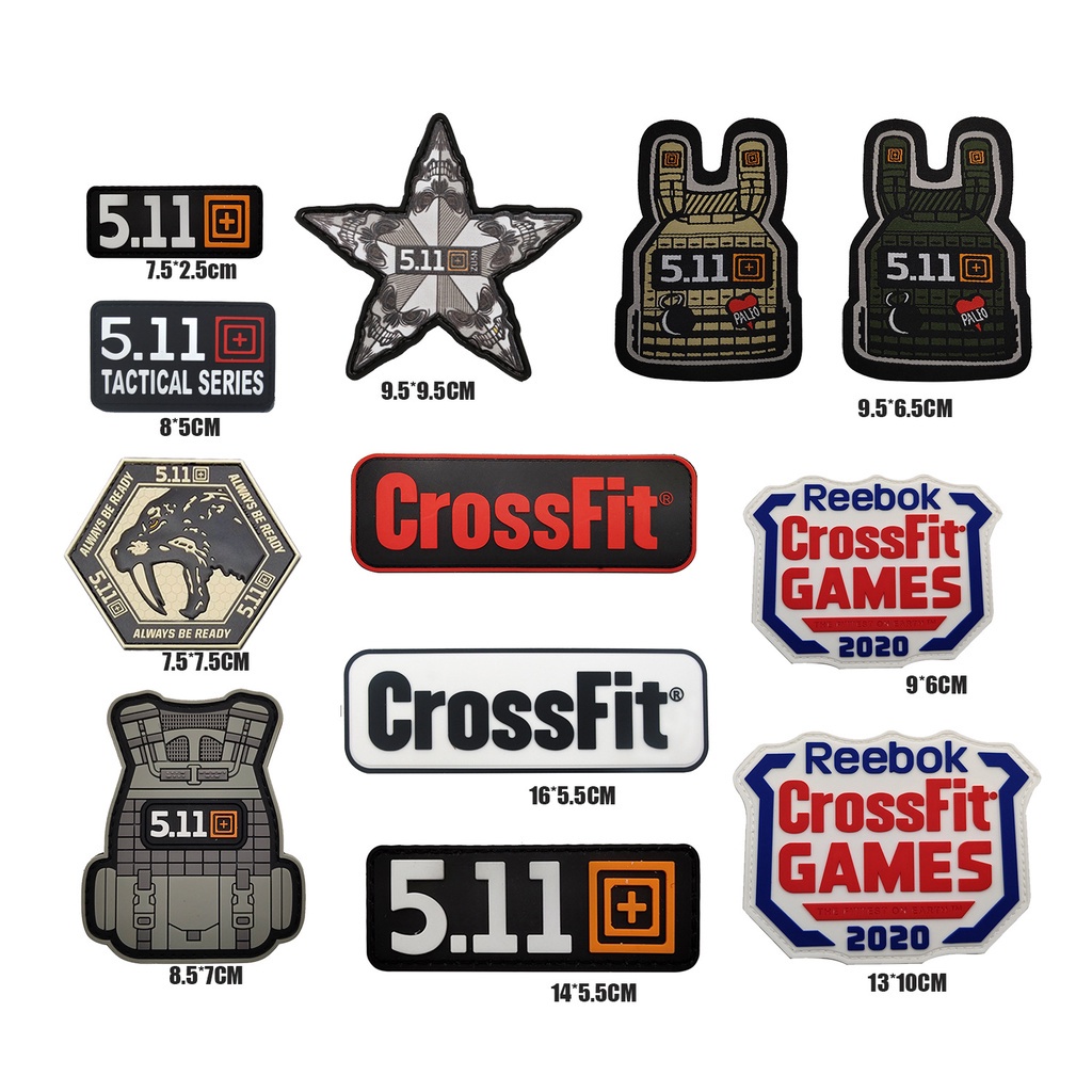 3D Tactical Vest CrossFit 511 Sport Army PVC Velcro Patches