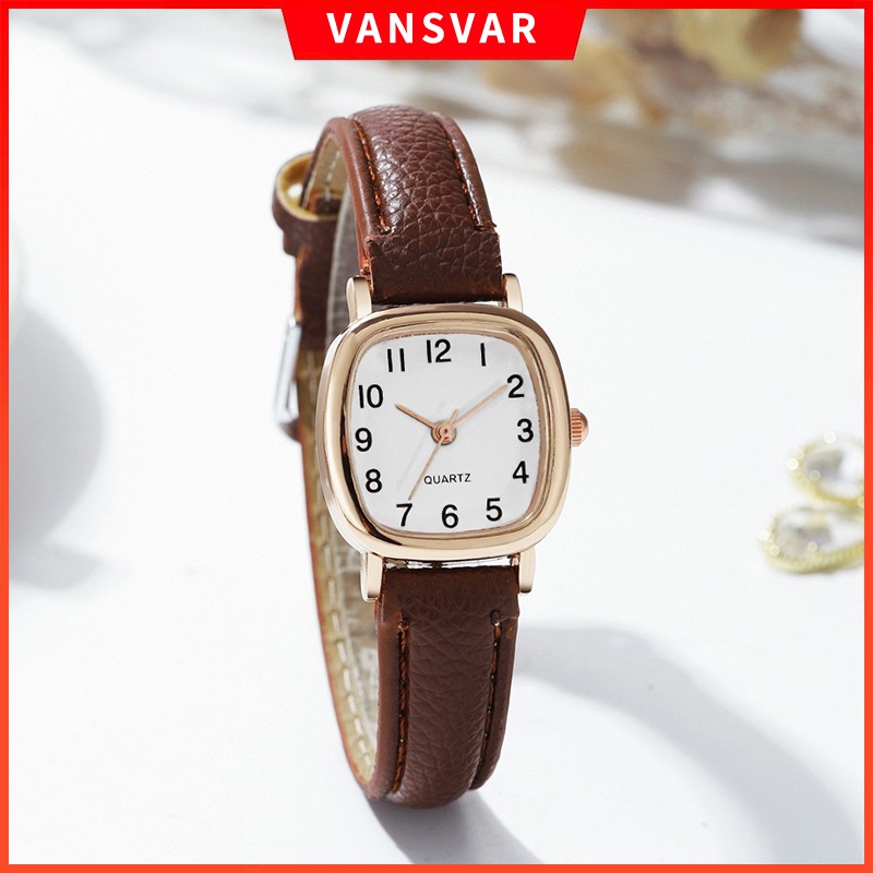 Small face leather watch clearance