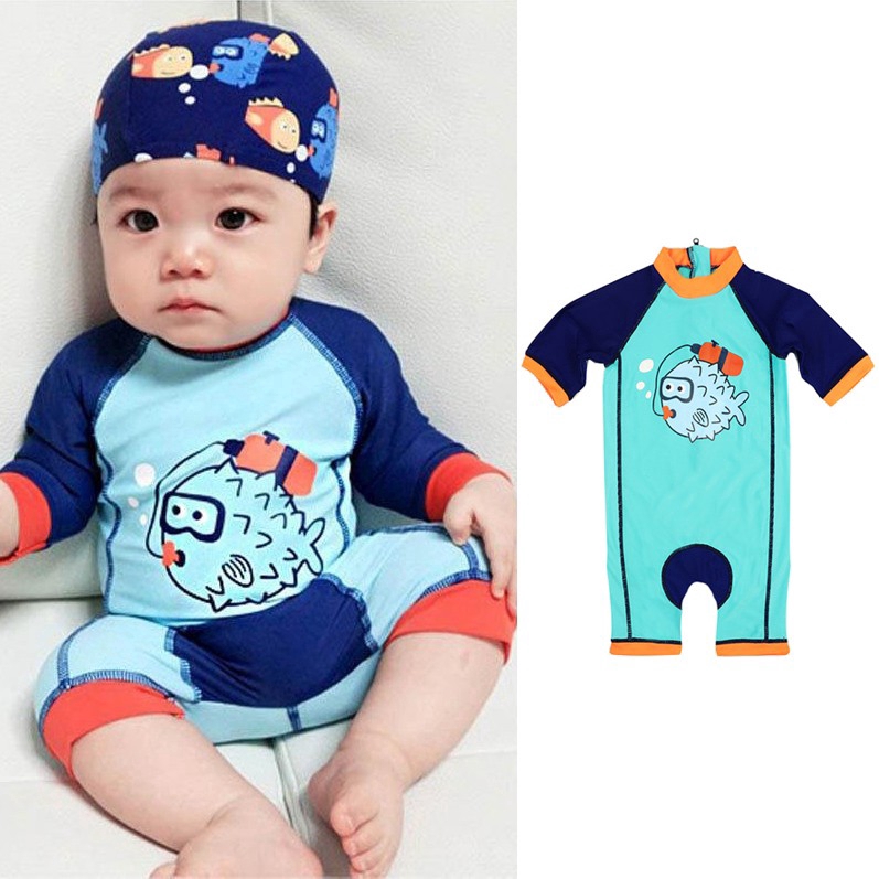 Baby boy all in one swimming costume online