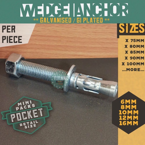 Per Piece - Wedge Anchor A.k.a Expansion Bolt   Through Bolt 