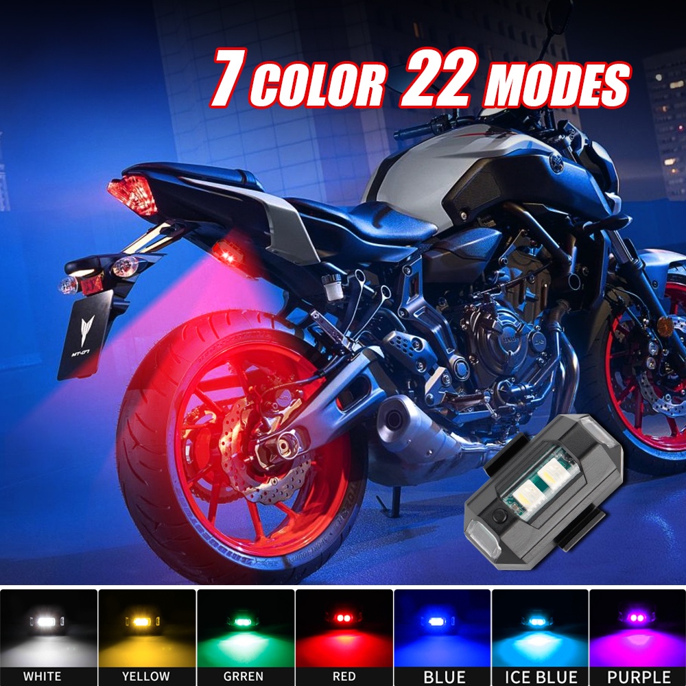 【upgrade】4/7color Motorcycle Charging flash lamp airplane lights strobe lights pilot lights