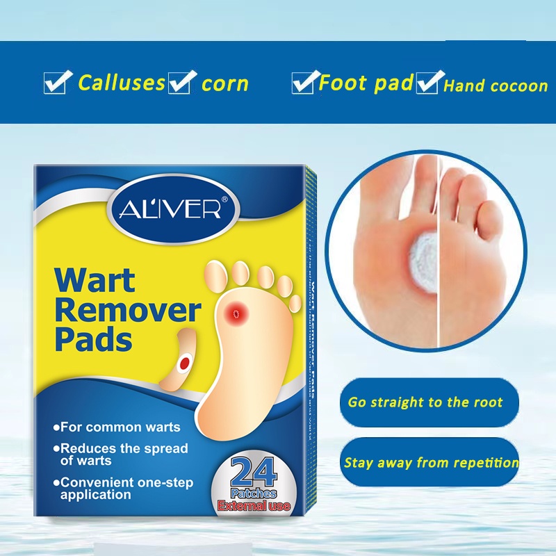 Aliver Feet Corns/ Warts Removal Patch Pain Relief Remover Feet Callus ...