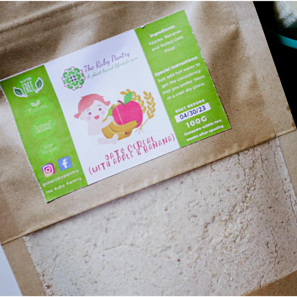 Oats Cereal Apple and Banana (100g) PlantBased, DairyFree, Gluten