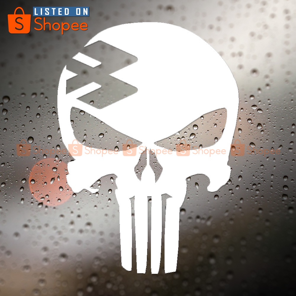 Sticker 1X Skull Bajaj Punisher Decals Vinyl Weather Proof
