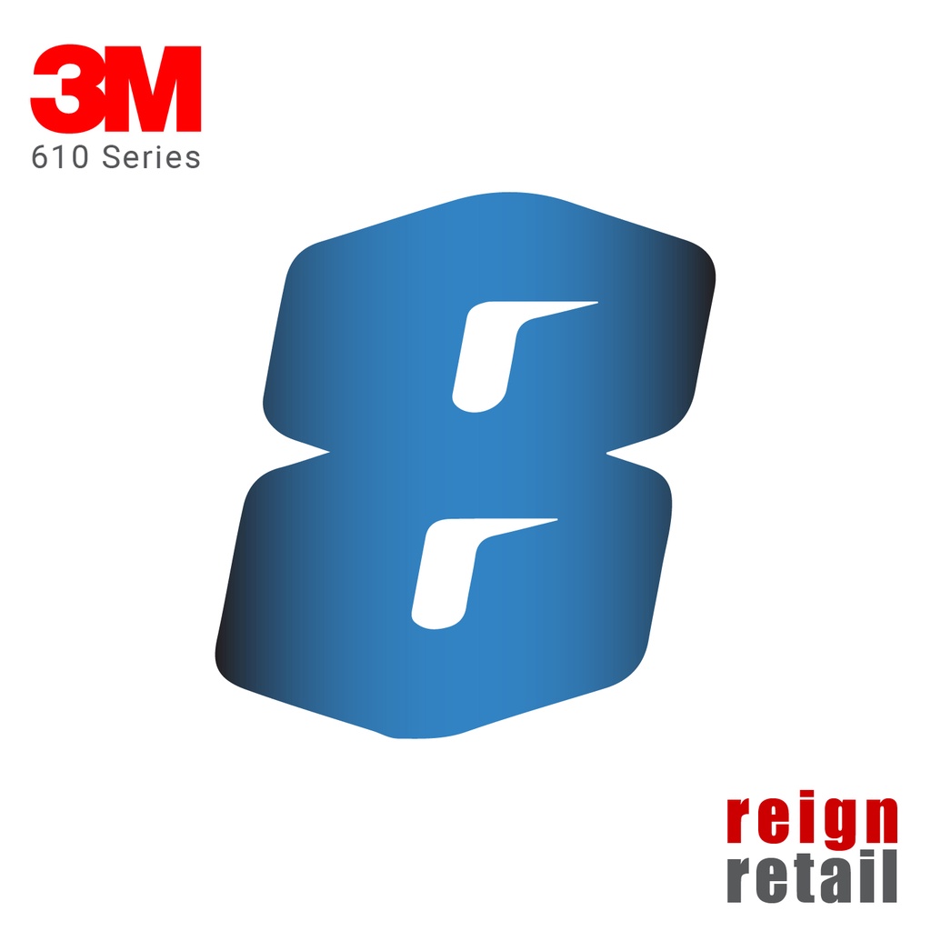 Racing Number 3M Reflective Weatherproof Decal Sticker (3M Blue ...