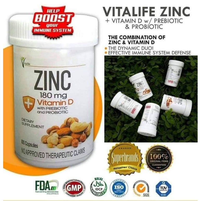 UNO ZINC VITALIFE(1 BOTTLE) VITAMIN D WITH PREBIOTIC AND PROBIOTIC