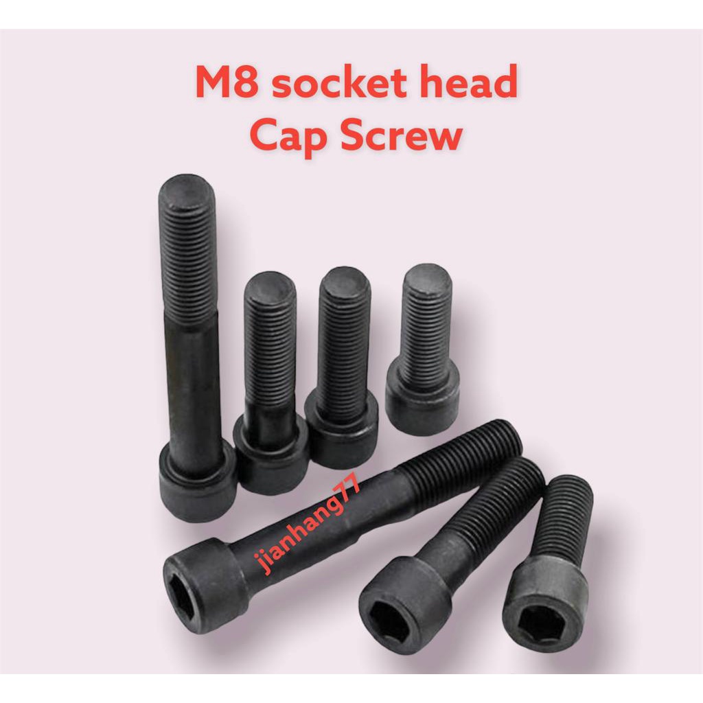 M8 Hex Socket Cap Head Metric Coarse Allen key Bolt Screw hexagon ...