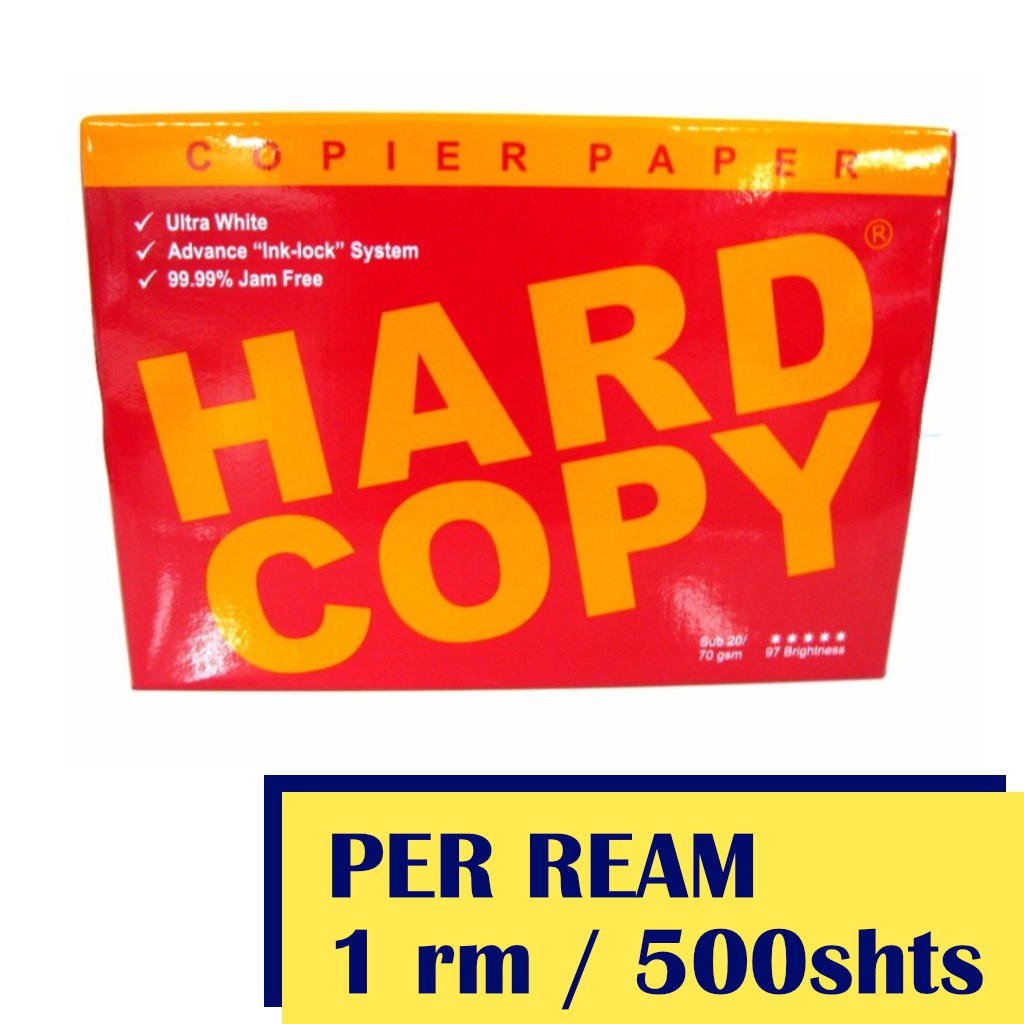 Hard Copy Bond Paper 70gsm Short A4 Long Shopee Philippines 5019