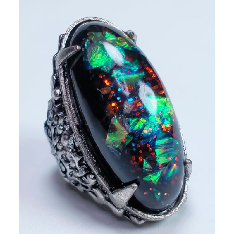 Black Opal Kalimaya Black Stone Pandan Ring Shopee Philippines