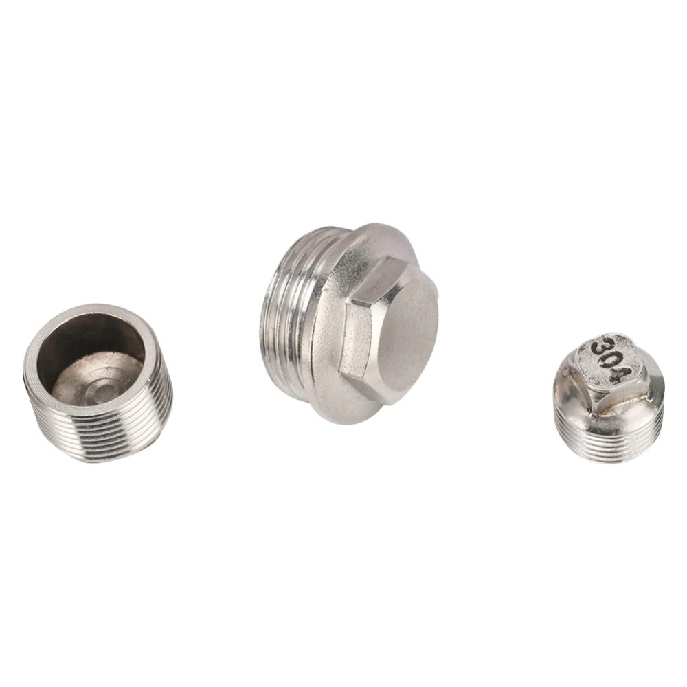 1Pc Stainless Steel 1/2" 3/4" 1"Male Thread End Plug Cap Plumbing Pipe
