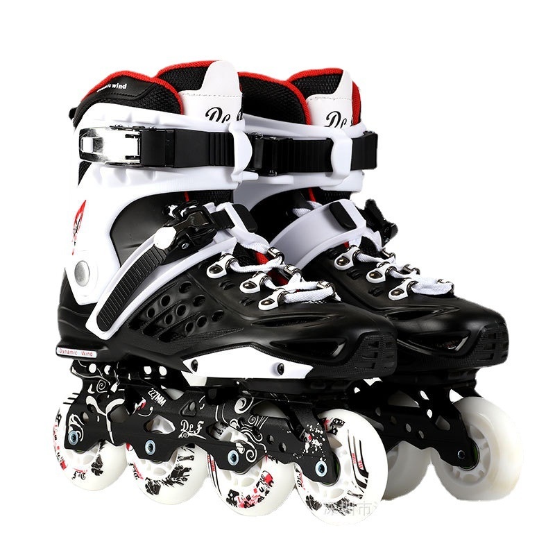 men's adult fitness inline skates, black and red, inline skates power