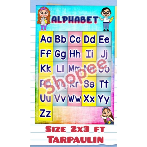 Alphabet Chart Tarpaulin Size 2x3 