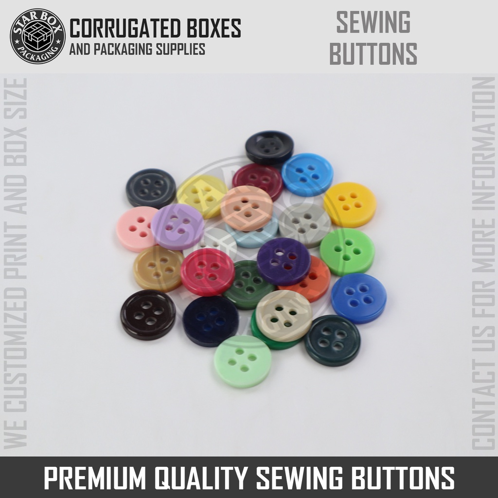 Starbox 13mm Resin Plastic Sewing Buttons Collection A - Sold Per 10pcs ...