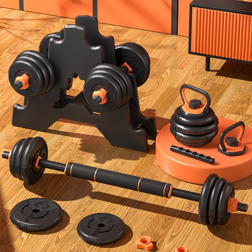 6 In 1 Adjustable Dumbbell Set 20 Kg / 30 Kg Barbell / Kettlebell