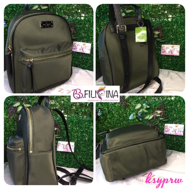 Kate spade green on sale backpack