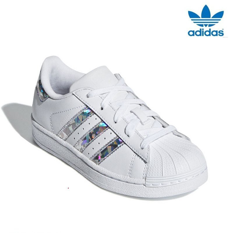 Adidas originals sales superstar kids silver