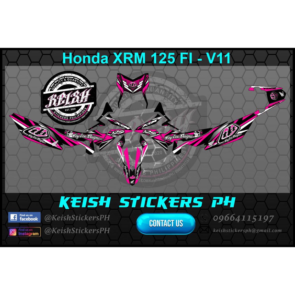 Decals for XRM 125 FI V11 Shopee Philippines