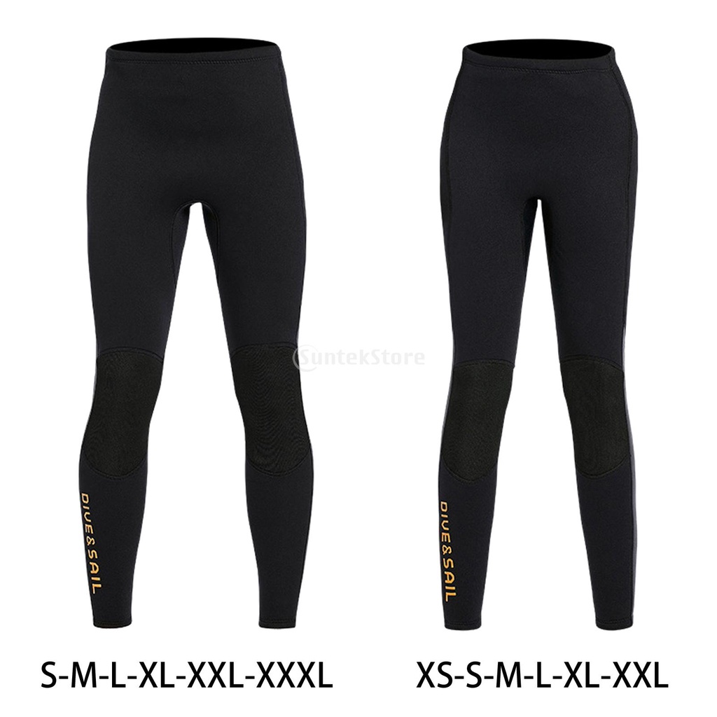 Women Men Black Wetsuit Pants Super Stretch Neoprene Snorkeling Scuba