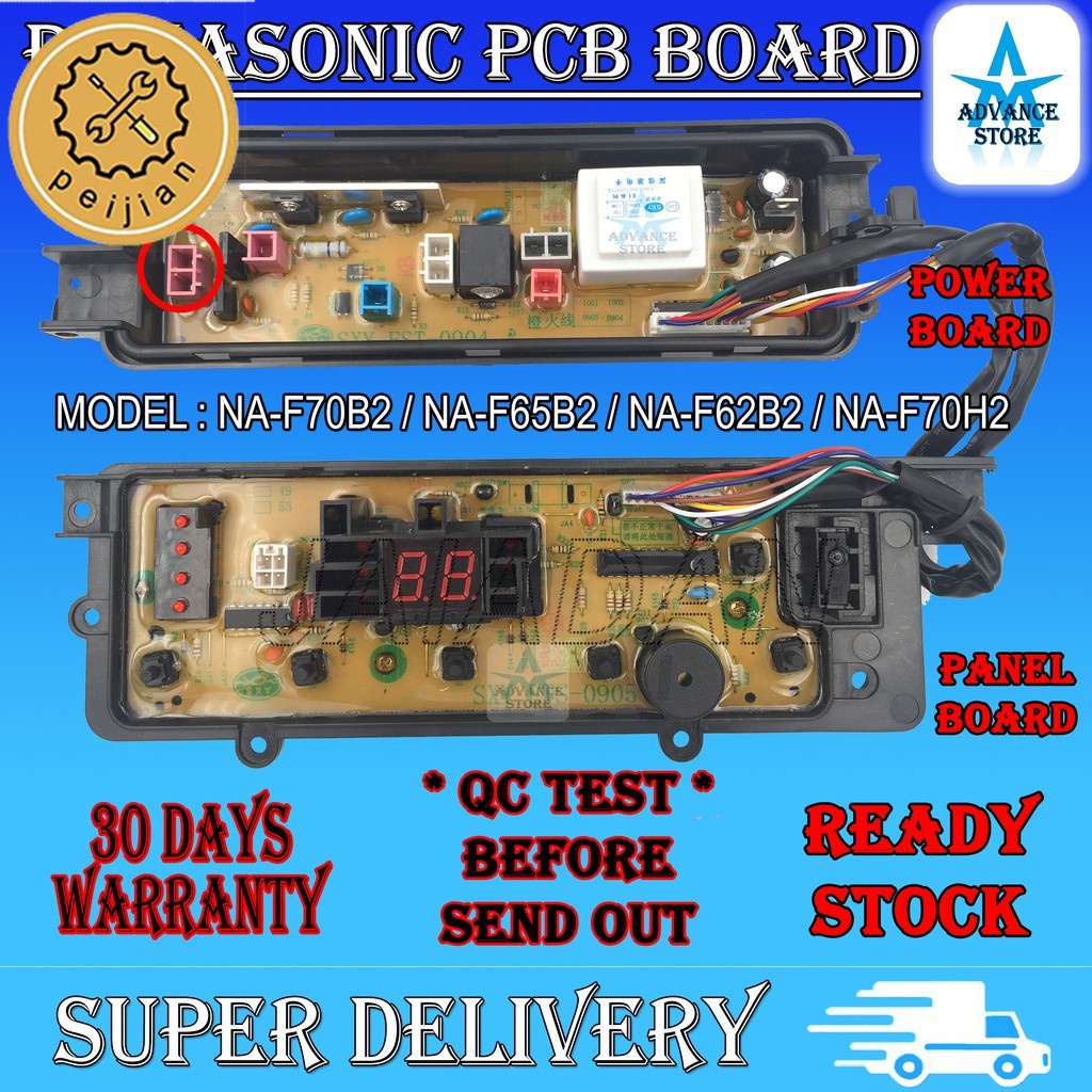 NAF70B2 NAF65B2 NAF62B2 NAF70H2 Washing Machine Panasonic PCB Board