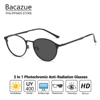Bacazue Photochromic Anti Radiation Glasses for Men and Women