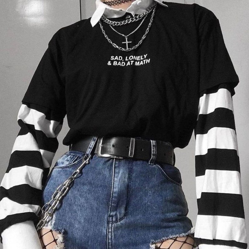 E Girl Clothing Vsco Girl Shirt E Girl Shirt Gothic Shirt Grunge Shirt Vsco Shirt E Girl Aesthetic Grunge Outfit Grunge Clothing