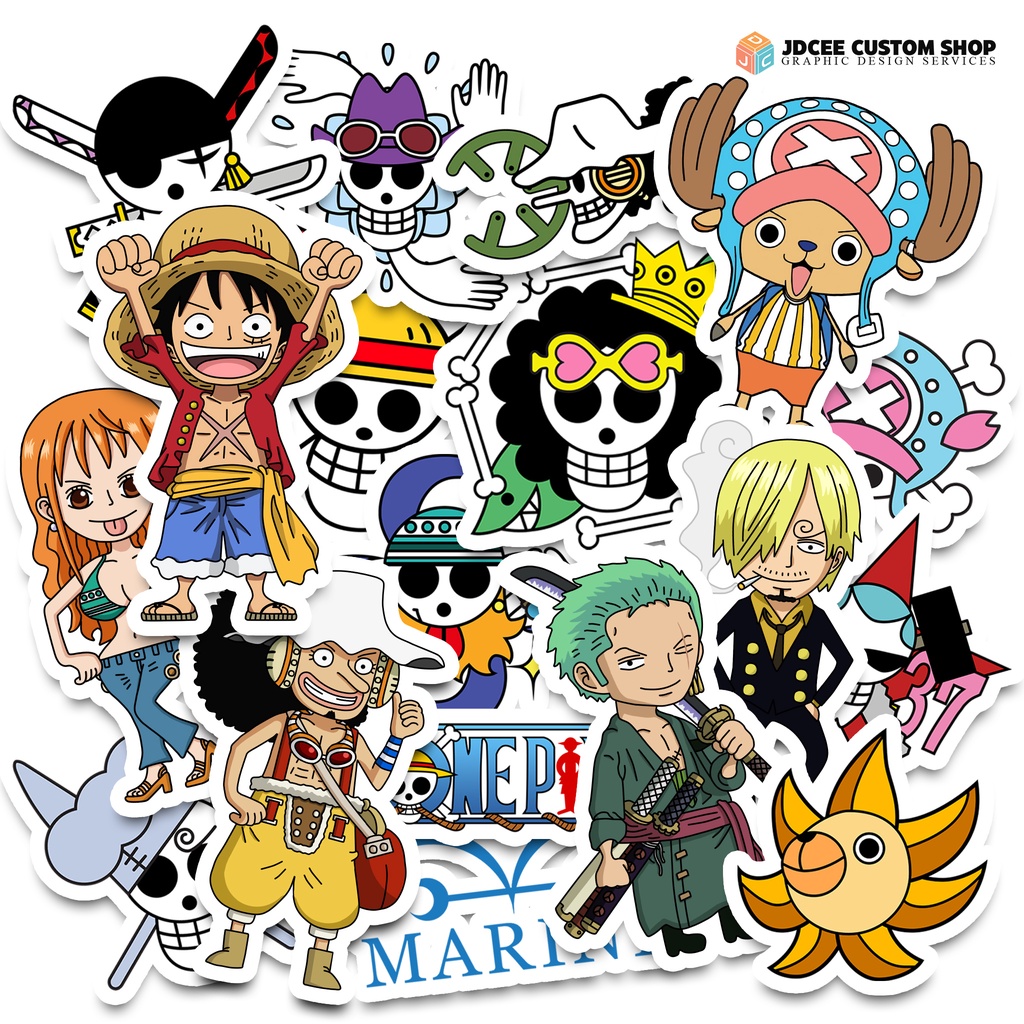 (set) One Piece Characters Stickers - High Quality Laminated Waterproof 