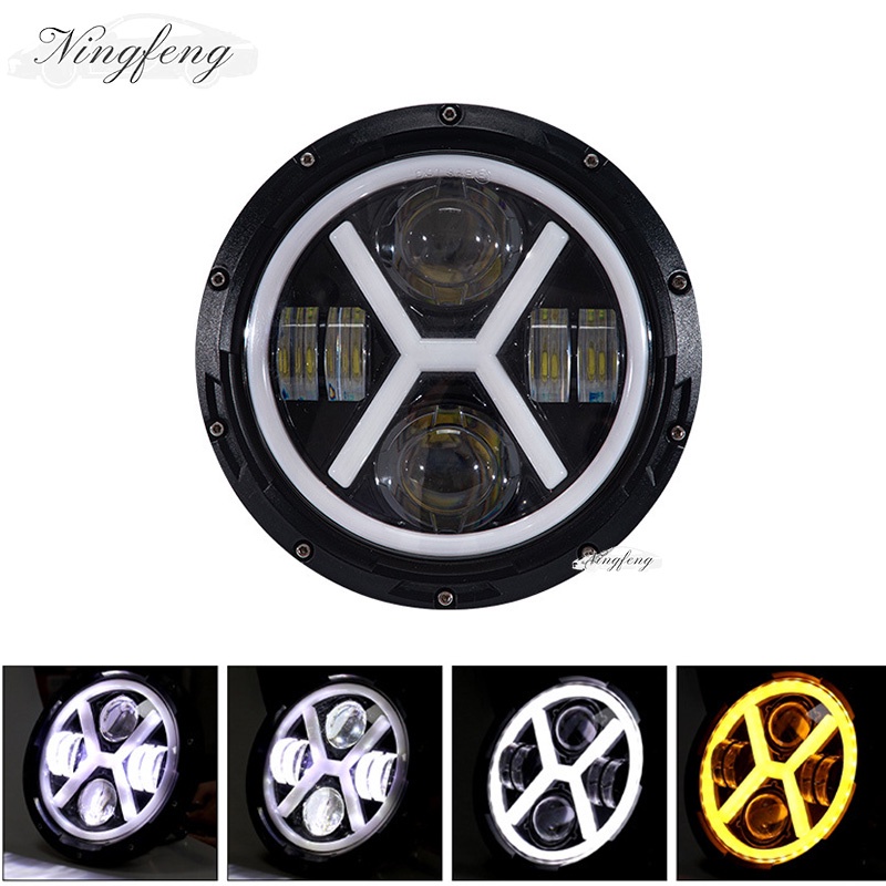 7 inch Harley Motorcycle Lights LED Light Xshaped headlights daytime