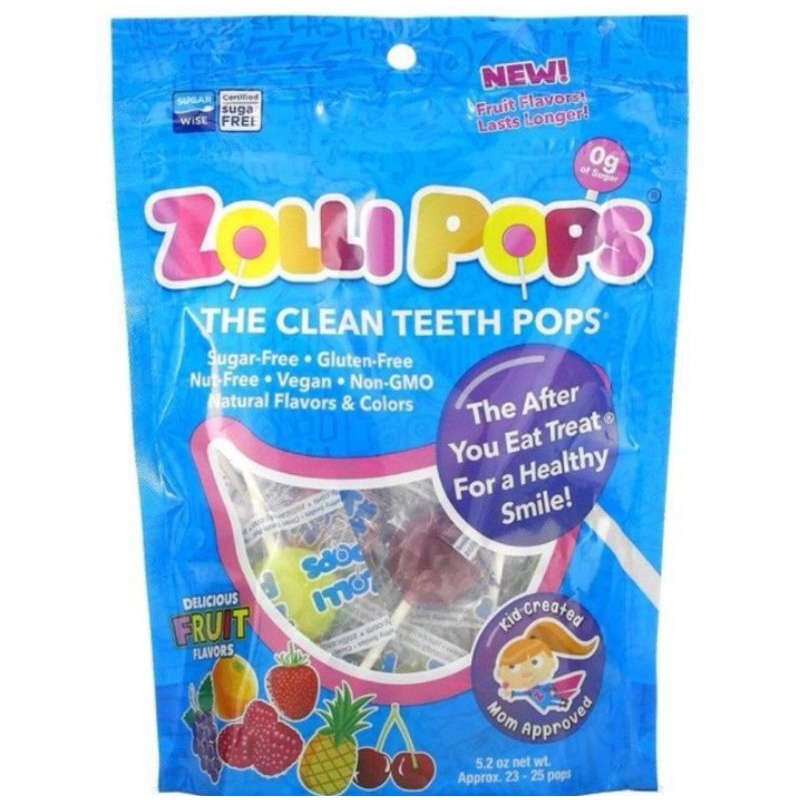 Zollipops Clean Teeth Lollipops AntiCavity Sugar Free Candy with