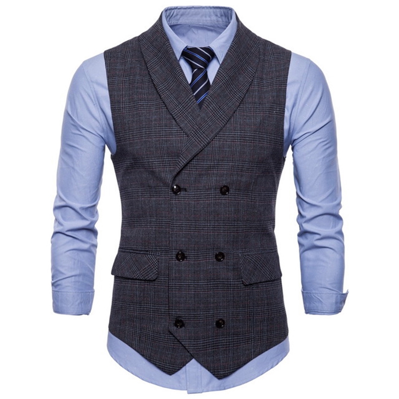 British Style Fashion Business Formal Vest Slim Men's Casual Vest ...