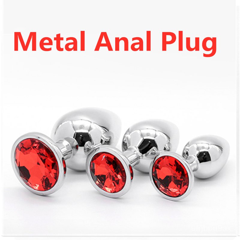 Anal Plug Sex Toys Round Shaped Metal Stainless Smooth Steel Butt Flushable Repeated Use Female