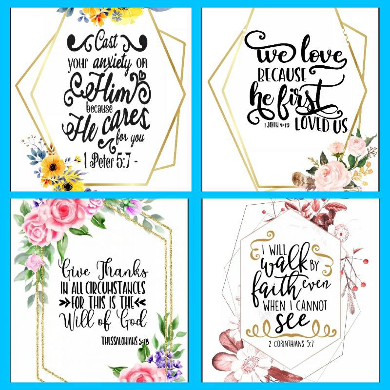 Bible verse A4 Size Laminated Wall Decor Batch 2 | Shopee Philippines