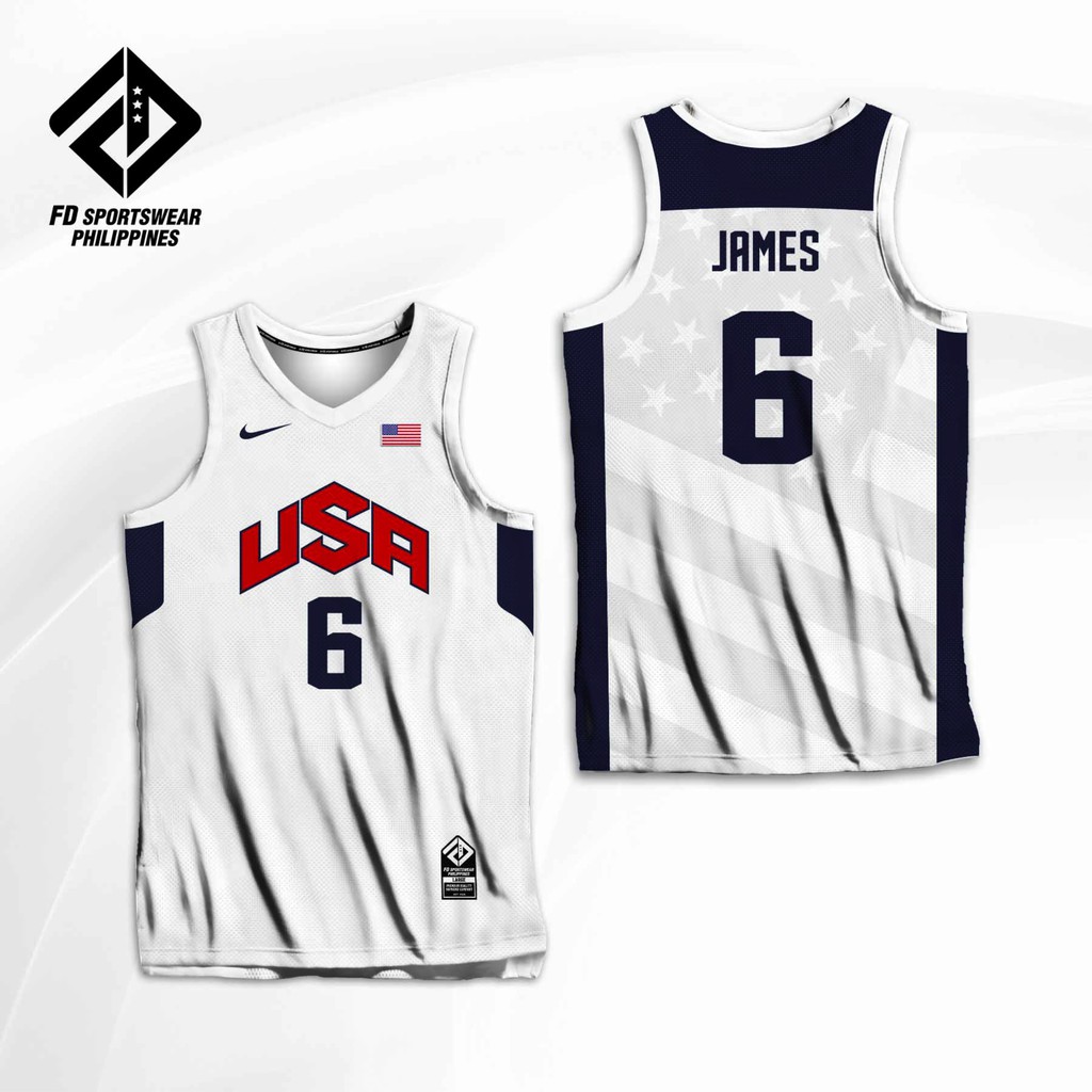 USA BASKETBALL OLYMPICS 2012 KOBE BRYANT WHITE FULL SUBLIMATED JERSEY Shopee Philippines